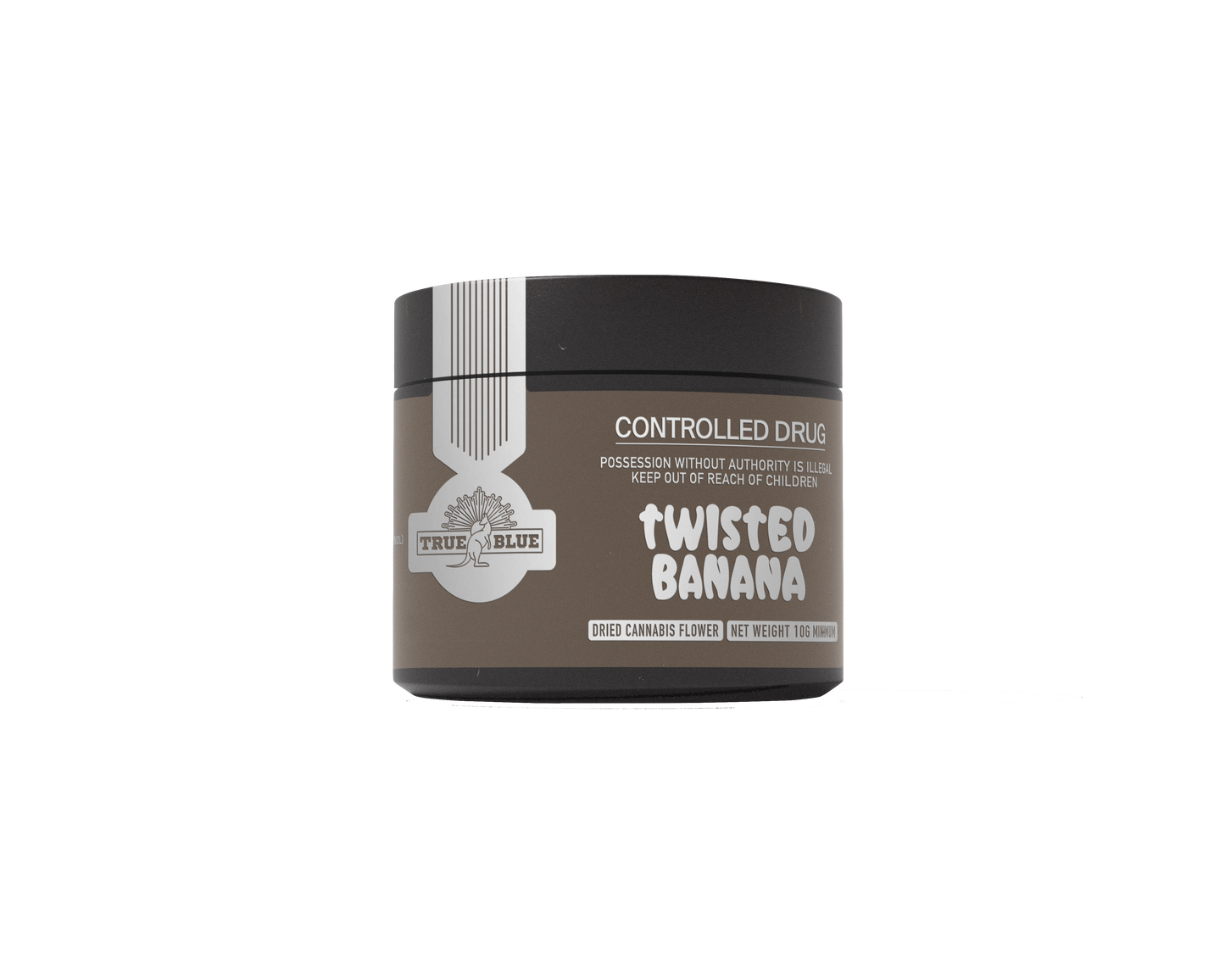 True Blue Twisted Banana 27% THC 10g Jar