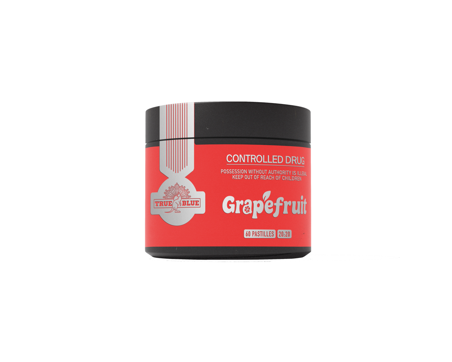 True Blue Grapefruit 20:20 THC 20mg pastilles