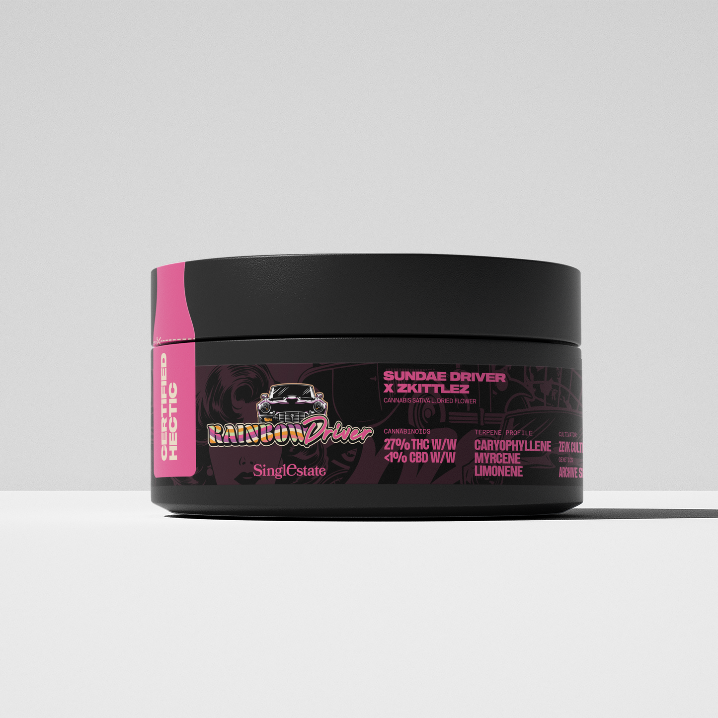 Single Estate - RAINBOW DRIVER 27% THC 10g Jar (Rays Antidote)