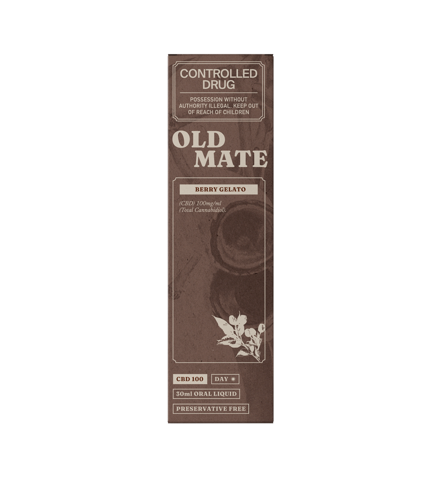 Old Mate CBD100 Berry Gelato 30 mL Oil