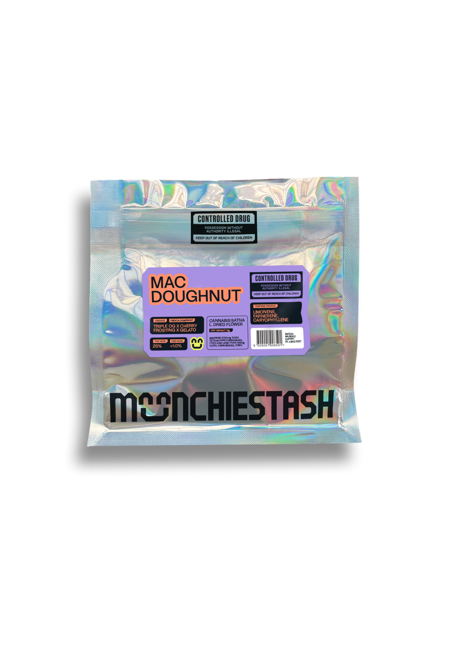 Munchiestash Mac Doughnut THC 25% 15g Bag