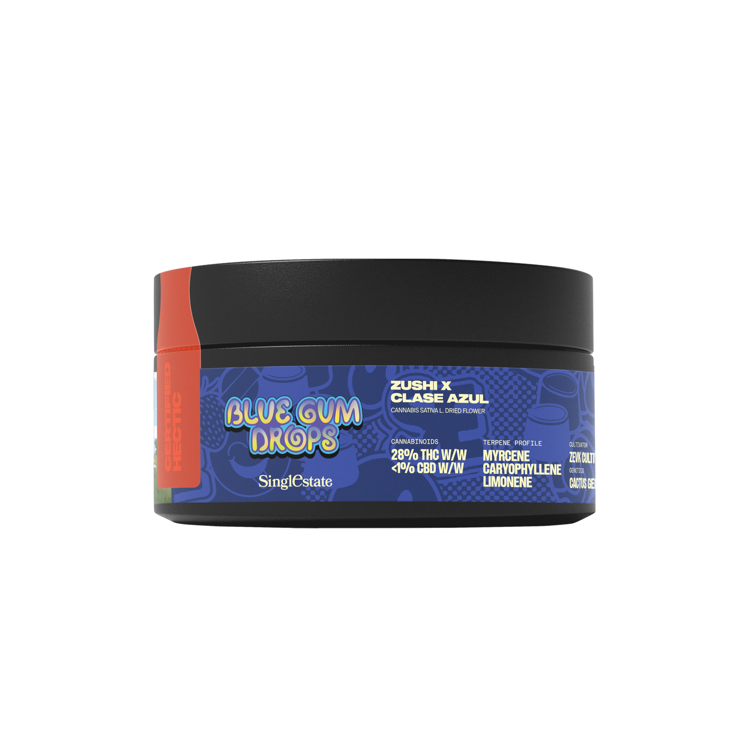 Single Estate Blue Gum Drops THC 28% 10g Jar
