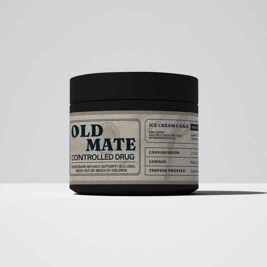 Old Mate Ice Cream Cake THC 25% THC 10g jar