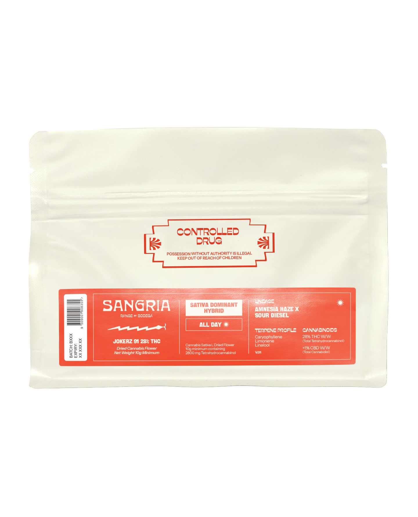 SANGRIA - Jokerz 91 - Sativa 15g Mylar Bag