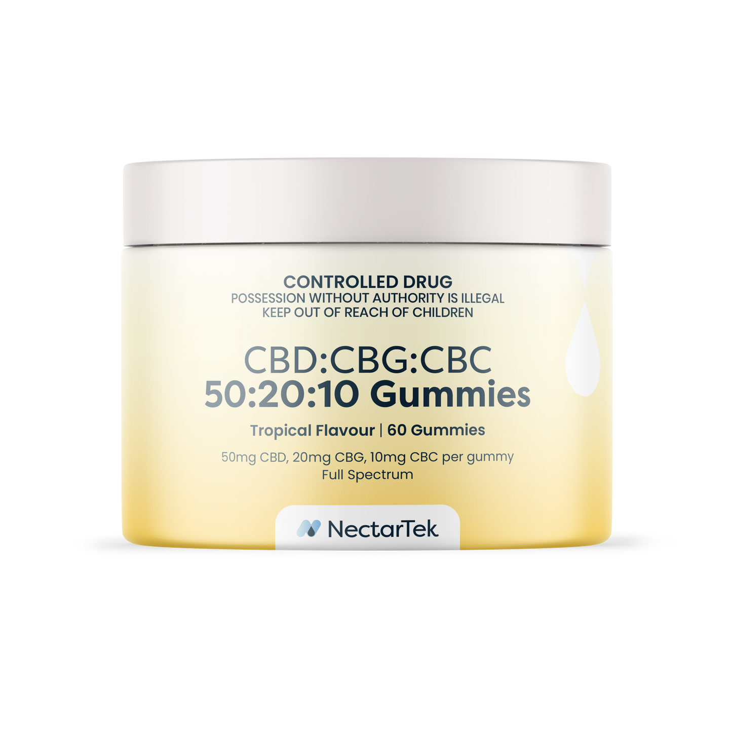 NectarTek CBD:CBG:CBC 50:20:10 Gummies