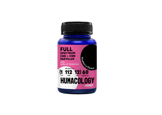 Humacology 1:112:12 THC+CBD+CBN Full Spectrum "PINK" Pastilles - 60 units