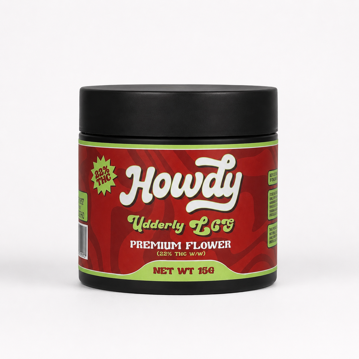 Howdy Udderly LCG THC 22% 15g Jar