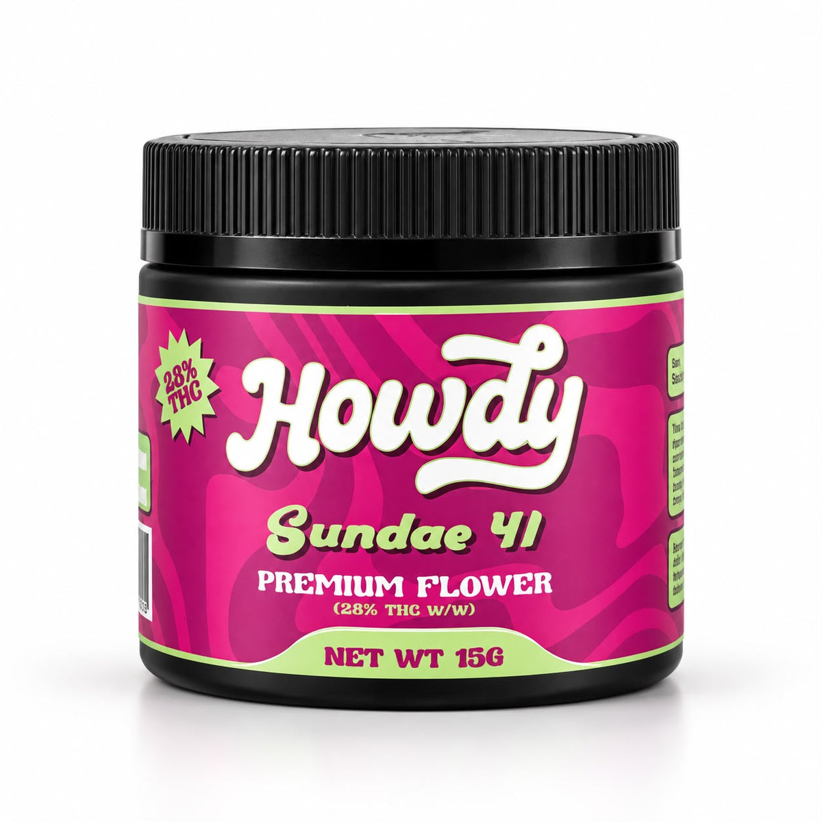Howdy Sundae 41 28% THC Indica 15g Jar